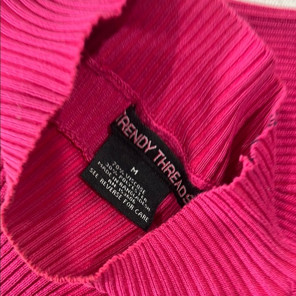 Pink Ribbed Cutout Sweater - Picture 4 of 5